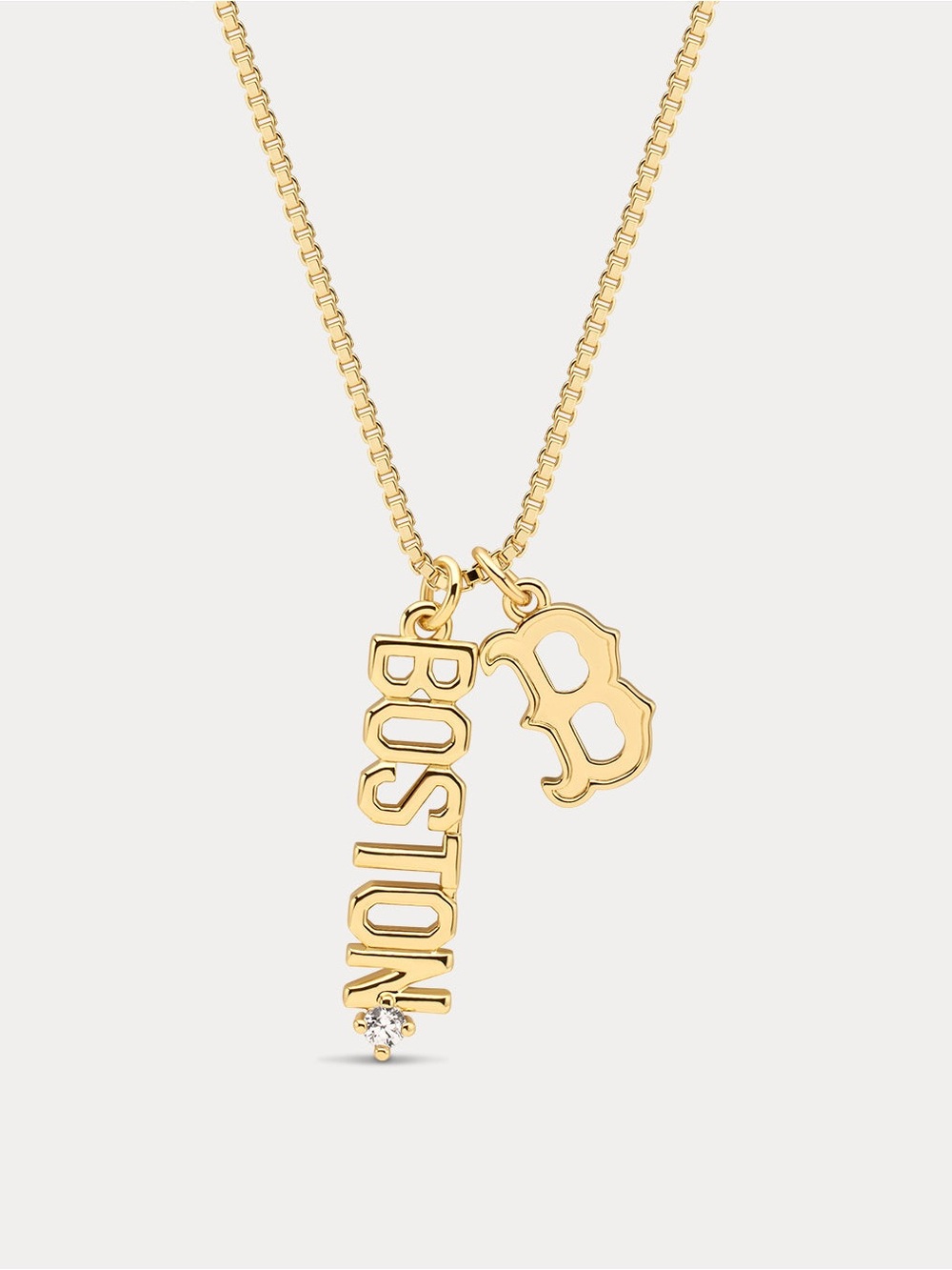 LUV AJ by Bijoux Sports THE MLB LAYERED NAMEPLATE NECKLACE in Boston Red Sox,NEW